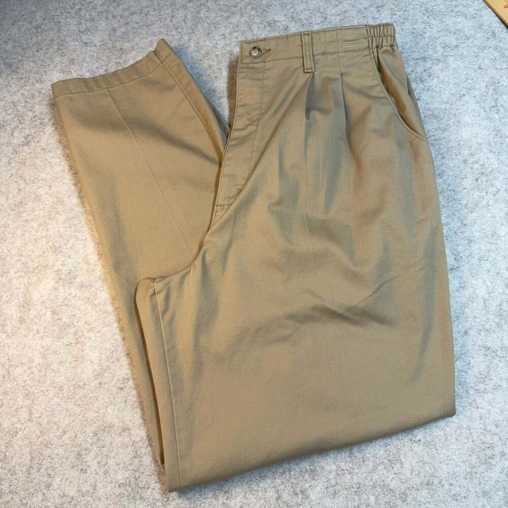 Lee At The Waist Chino Pants Size 12 Tan Pleated